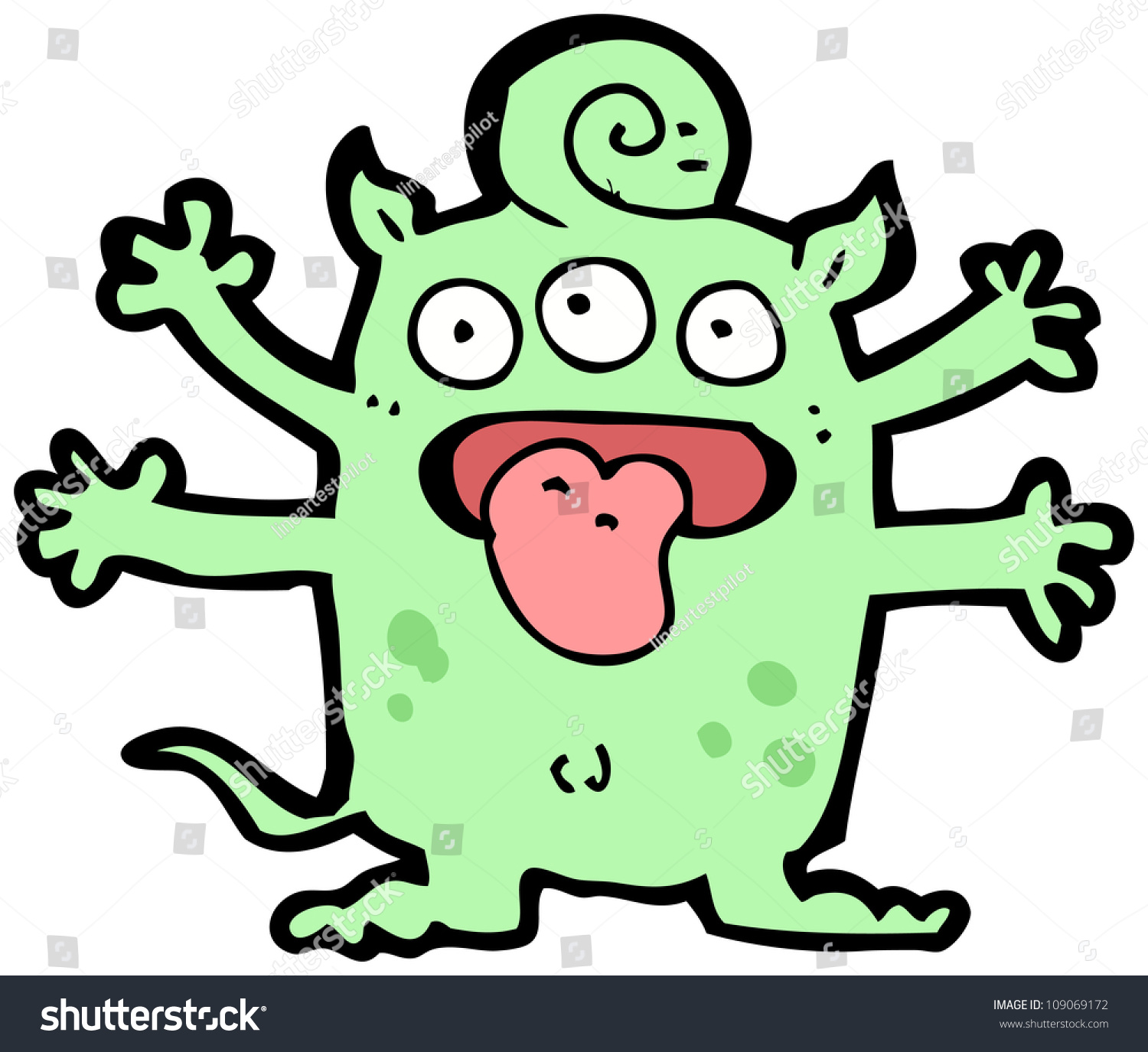 疯狂的怪物卡通-动物/野生生物,人物-海洛创意(hellorf)-shutterstock