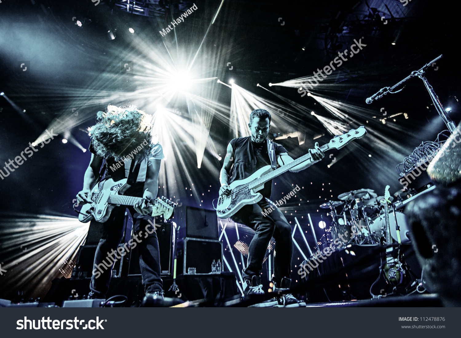 西雅图——9月3日,2012年法国电子流行乐队它执行的主要舞台上在关键